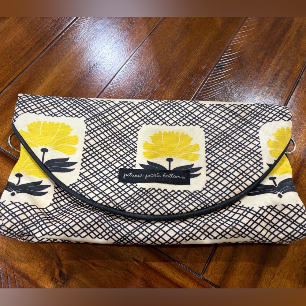 Petunia Pickle Bottom Cream and Yellow Floral Bag